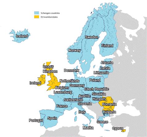 schengen countries map google